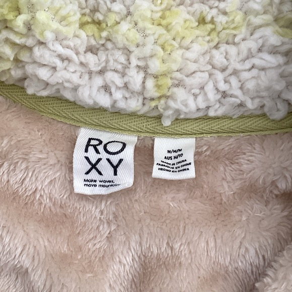 Roxy Cream and Yellow Teddy Jacket medium - Picture 3 of 6